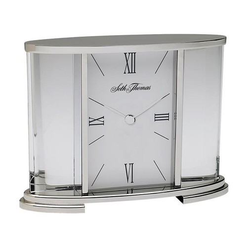 Seth thomas silver glass - silver,